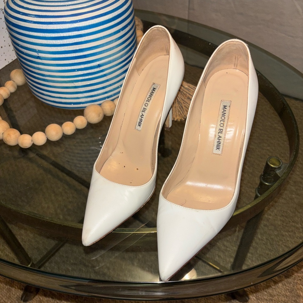 Manolo Blahnik White Women's Heels